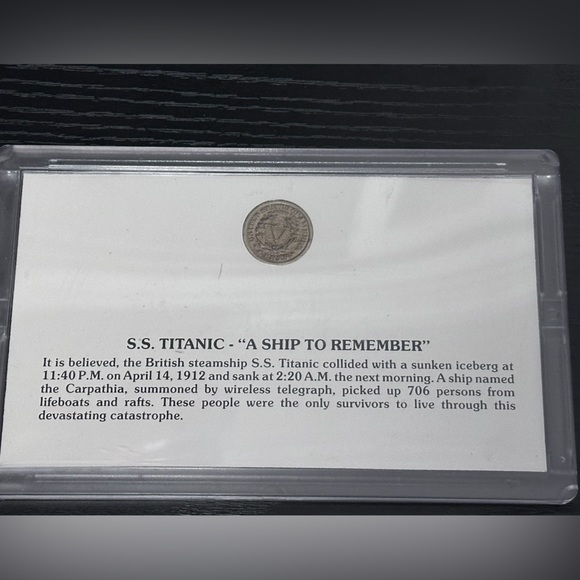 S.S. TITANIC “A Ship to Remember” Commemorative 1912 Coin Liberty Nickel - Picture 4 of 8